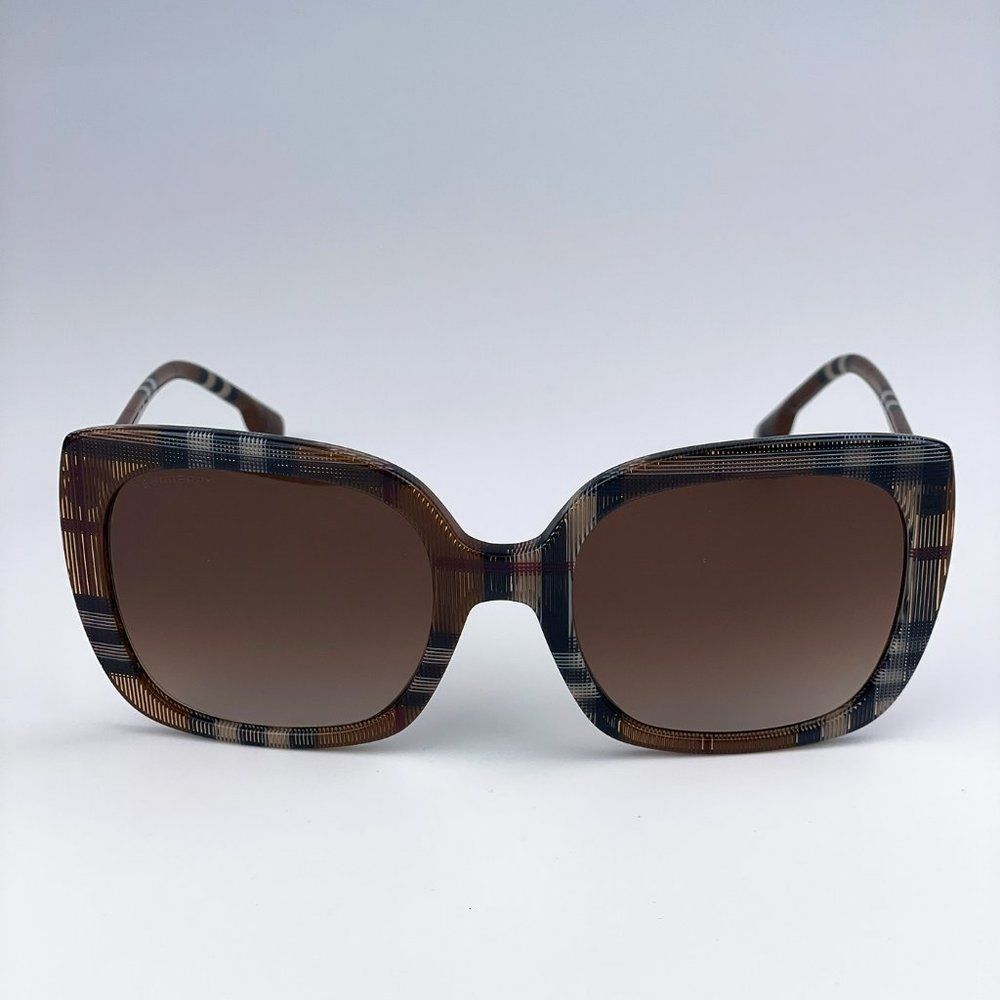 Burberry BE4323 400513 Sunglasses Check Brown Gradient Brown Square Women - Picture 7 of 12